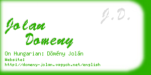 jolan domeny business card